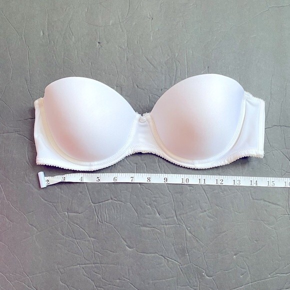 Lily of France White Strapless Push-up Bra in Size 34C - Picture 3 of 9